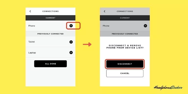 Clearing the product memory of paired Bluetooth devices by using Bose Connect App