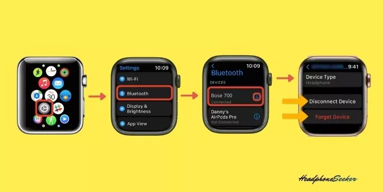 how to disconnect bose headphones from apple watch