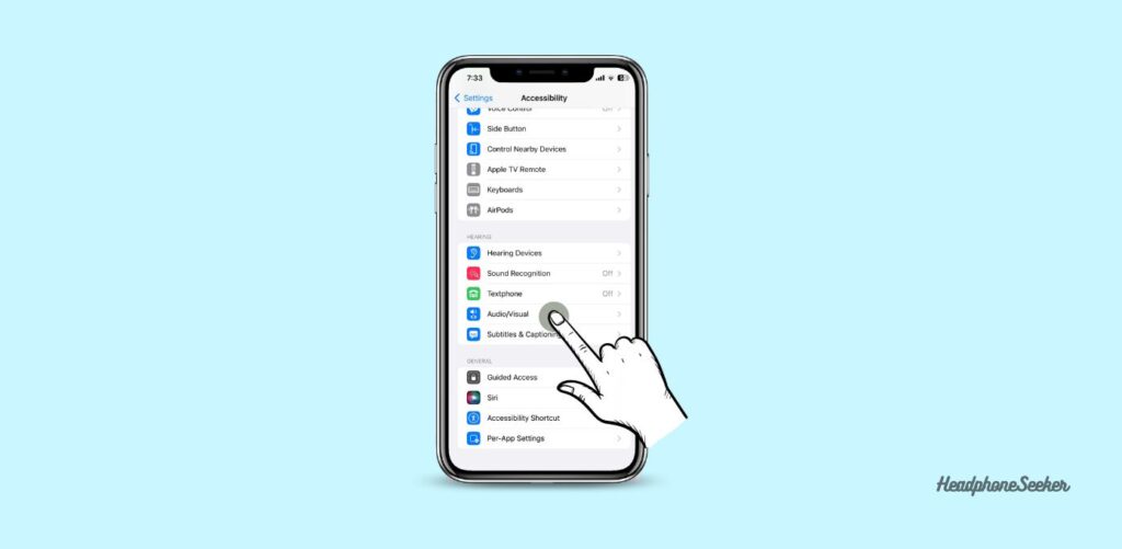 iPhone Audio visual settings
