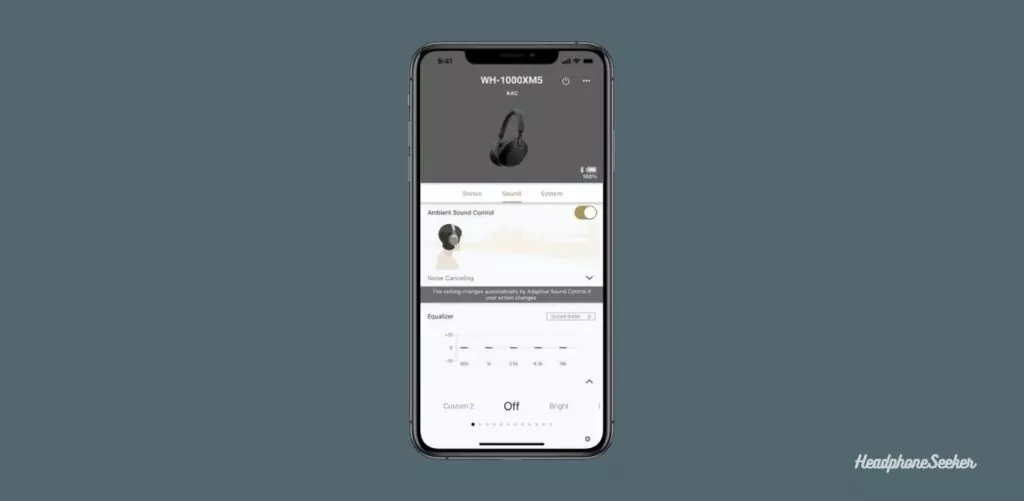 Ambient Sound Control for XM5 on Sony Headphone connect app