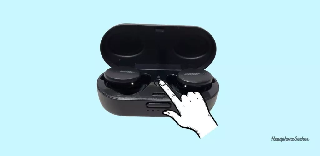 Bluetooth button on Bose Sport earbuds Case
