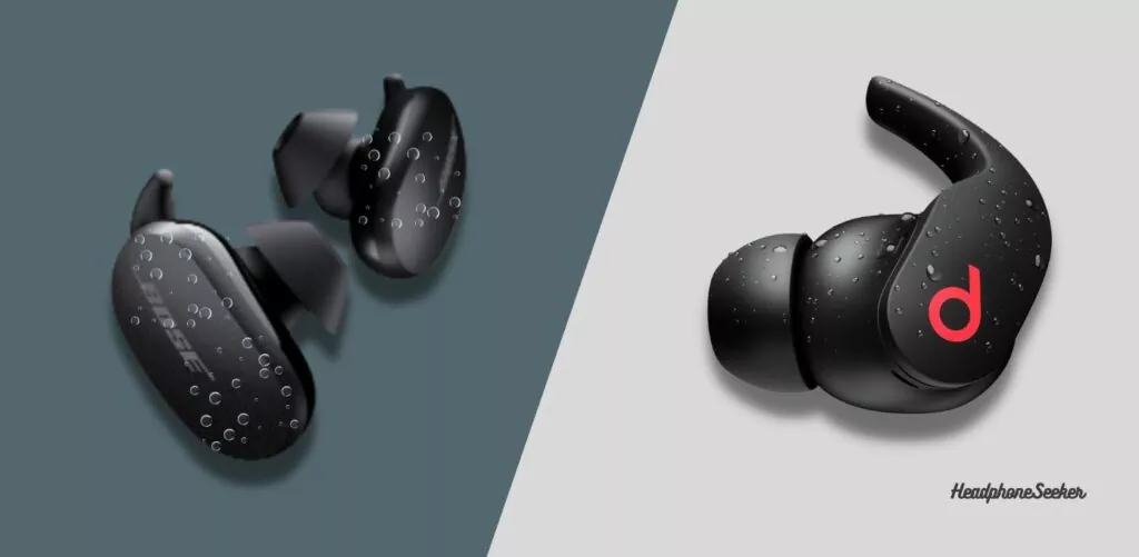 Water resistance of Beats Fit Pro and Bose QC earbuds