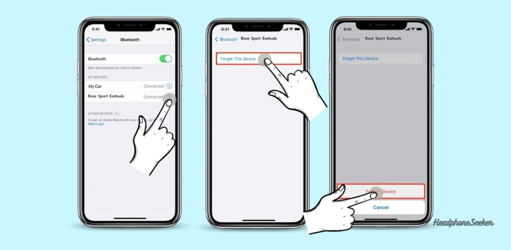 iPhone Bluetooth Settings Menu