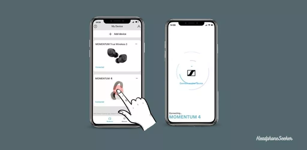 Pairing the momentum 4 with sennheiser smart control app